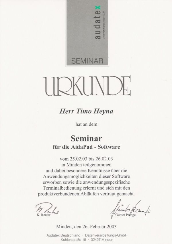 Seminar AidaPad - Software